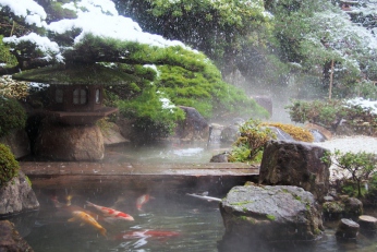 松田屋ホテル　冬の庭園　～雪景色～